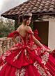 Rachel Allan RQ3155 Bow Accent Off The Shoulder Dress