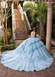 Rachel Allan RQ3158 Corset Overlay Embroidered Dress