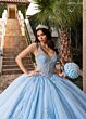 Rachel Allan RQ3158 Corset Overlay Embroidered Dress