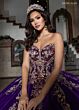 Rachel Allan RQ3160 Detachable Cape Quinceanera Dress