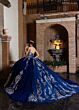 Rachel Allan RQ3160 Detachable Cape Quinceanera Dress