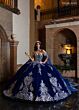 Rachel Allan RQ3160 Detachable Cape Quinceanera Dress