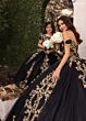 Rachel Allan RQ4055 Boat Neckline Embroidered Dress