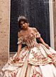Rachel Allan RQ5015 Detachable Bolero Off The Shoulder Dress
