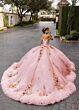 Rachel Allan RQ6000 Ruffle Hem Off The Shoulder Dress