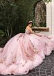 Rachel Allan RQ6000 Ruffle Hem Off The Shoulder Dress