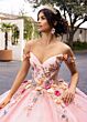 Rachel Allan RQ6000 Ruffle Hem Off The Shoulder Dress