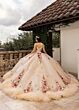 Rachel Allan RQ6000 Ruffle Hem Off The Shoulder Dress