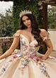 Rachel Allan RQ6000 Ruffle Hem Off The Shoulder Dress