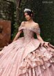 Rachel Allan RQ6001 Layered Skirt Off The Shoulder Dress