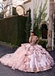 Rachel Allan RQ6004 Tiered Ruffle Skirt Off The Shoulder Dress