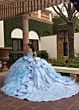 Rachel Allan RQ6004 Tiered Ruffle Skirt Off The Shoulder Dress