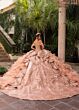 Rachel Allan RQ6004 Tiered Ruffle Skirt Off The Shoulder Dress