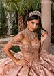 Rachel Allan RQ6004 Tiered Ruffle Skirt Off The Shoulder Dress
