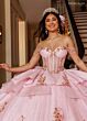 Rachel Allan RQ1194 Removable Back Bow Sheer Bodice Quince Gown