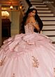 Rachel Allan RQ1194 Removable Back Bow Sheer Bodice Quince Gown