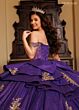 Rachel Allan RQ1194 Removable Back Bow Sheer Bodice Quince Gown
