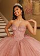 Rachel Allan RQ1195 Beaded Sweetheart Neck Back Bow Quince Gown