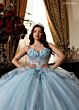 Rachel Allan RQ1196 Sheer Cape Back Bow Quince Gown