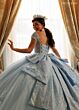 Rachel Allan RQ3180 Plunging Neck Cap Sleeve Quinceanera Dress