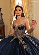 Rachel Allan RQ3181 Sweetheart Neck Glitter Tulle Quinceanera Dress