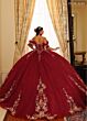 Rachel Allan RQ3181 Sweetheart Neck Glitter Tulle Quinceanera Dress