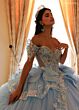 Rachel Allan RQ3182 Long Sleeve Tiered Skirt Quinceanera Gown