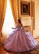 Rachel Allan RQ3182 Long Sleeve Tiered Skirt Quinceanera Gown