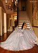 Rachel Allan RQ3184 Floral Applique Corset Bodice Quinceanera Gown