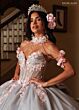 Rachel Allan RQ3184 Floral Applique Corset Bodice Quinceanera Gown
