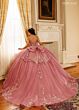 Rachel Allan RQ3184 Floral Applique Corset Bodice Quinceanera Gown