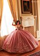 Rachel Allan RQ3184 Floral Applique Corset Bodice Quinceanera Gown
