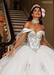 Rachel Allan RQ3186 Off The Shoulder Sheer Side Sweet 16 Dress