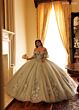 Rachel Allan RQ3186 Off The Shoulder Sheer Side Sweet 16 Dress