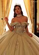 Rachel Allan RQ3186 Off The Shoulder Sheer Side Sweet 16 Dress