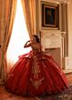Rachel Allan RQ3189 Beaded Fringe Topper Corset Top Sweet 16 Dress