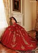 Rachel Allan RQ3189 Beaded Fringe Topper Corset Top Sweet 16 Dress