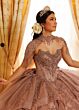 Rachel Allan RQ3189 Beaded Fringe Topper Corset Top Sweet 16 Dress