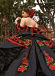 Rachel Allan RQ5021 Floral Embroidered Ruffle Back Sweet 16 Gown