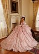 Rachel Allan RQ6020 Removable Sleeve Basque Waist Sweet 16 Gown