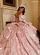 Rachel Allan RQ6020 Removable Sleeve Basque Waist Sweet 16 Gown
