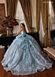 Rachel Allan RQ6020 Removable Sleeve Basque Waist Sweet 16 Gown