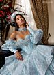 Rachel Allan RQ6020 Removable Sleeve Basque Waist Sweet 16 Gown