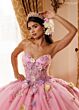 Rachel Allan RQ6022 Floral Corset Bodice Sweet 16 Gown