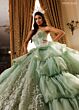 Rachel Allan RQ6025 Tiered Ruffle Skirt Corset Bodice Sweet 16 Gown