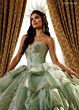 Rachel Allan RQ6025 Tiered Ruffle Skirt Corset Bodice Sweet 16 Gown