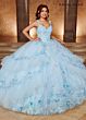 Rachel Allan RQ3103 Ruffle Skirt Detachable Cape Sweet 16 Dress