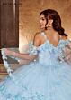 Rachel Allan RQ3103 Ruffle Skirt Detachable Cape Sweet 16 Dress