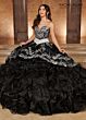 Rachel Allan RQ3104 Basque Waist Ruffle Skirt Sweet 16 Dress