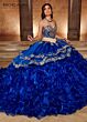 Rachel Allan RQ3104 Basque Waist Ruffle Skirt Sweet 16 Dress